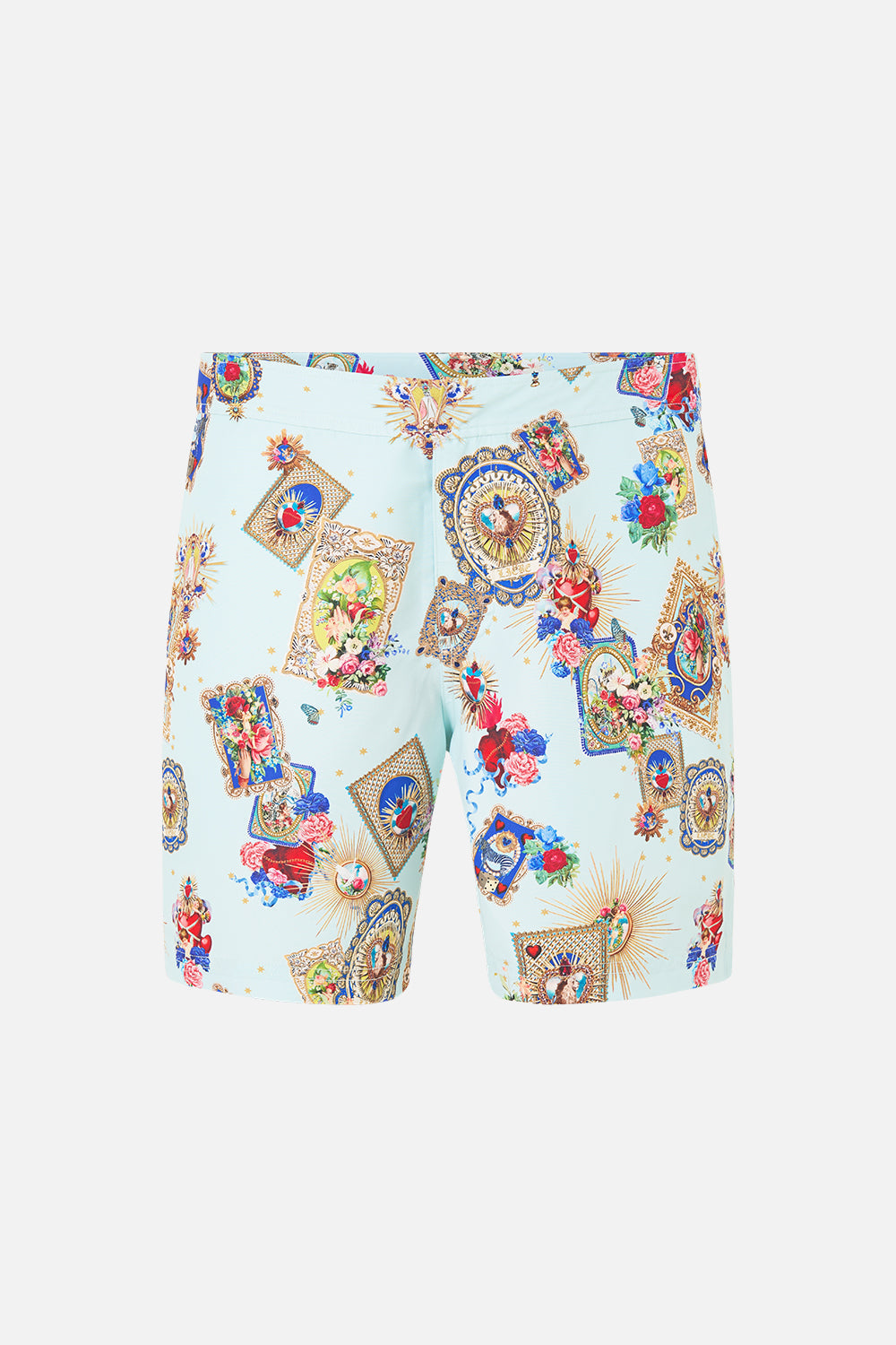 BOARDSHORTS MI-LONGS À TAILLE FIXE FAÇON VINTAGE