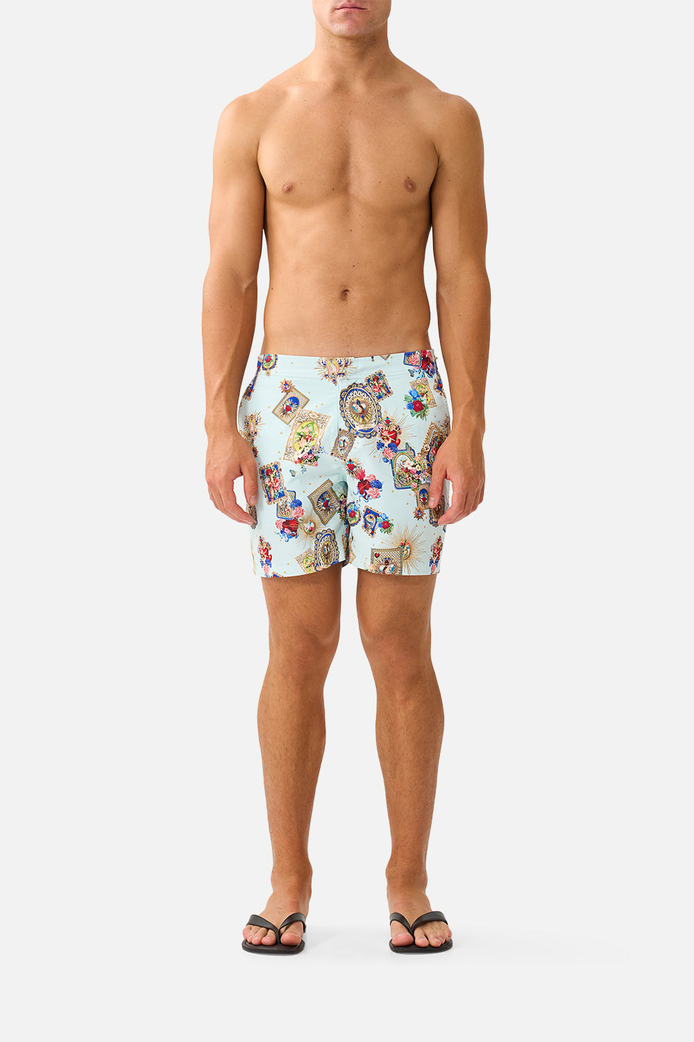 BOARDSHORTS MI-LONGS À TAILLE FIXE FAÇON VINTAGE