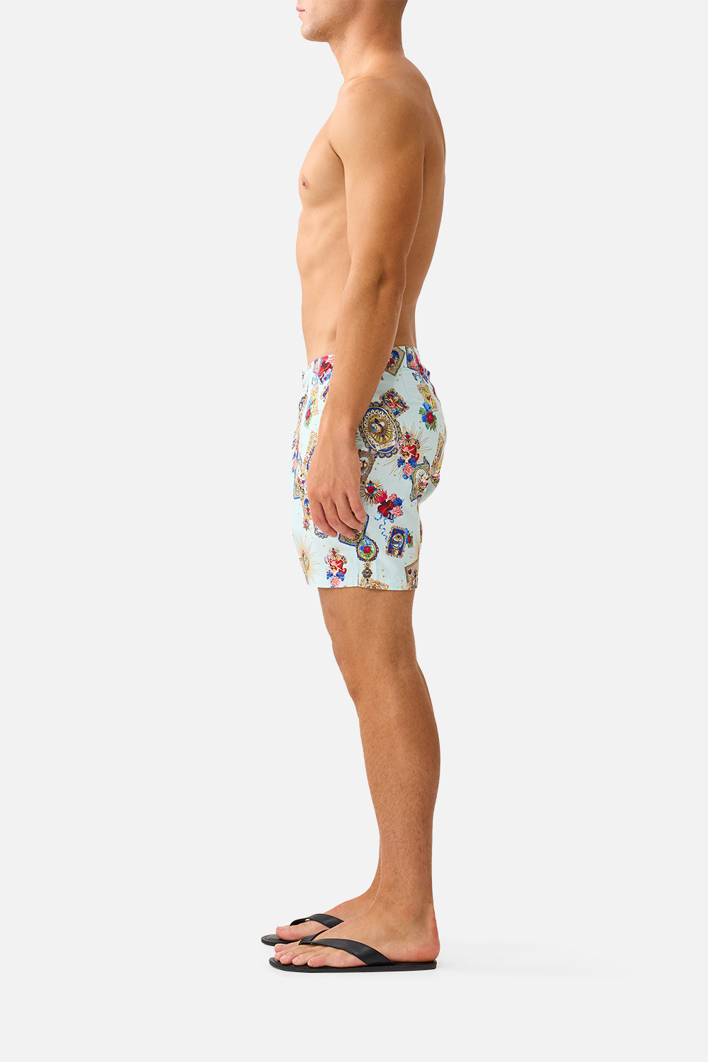BOARDSHORTS MI-LONGS À TAILLE FIXE FAÇON VINTAGE