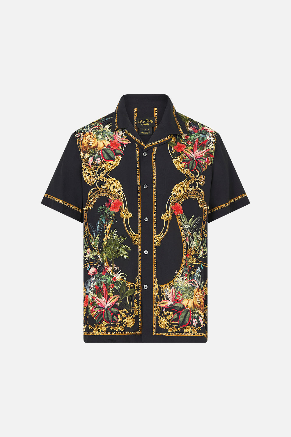 The CAMILLA SHORT SLEEVE CAMP COLLARED SHIRT PALACE ZOOLOGY
