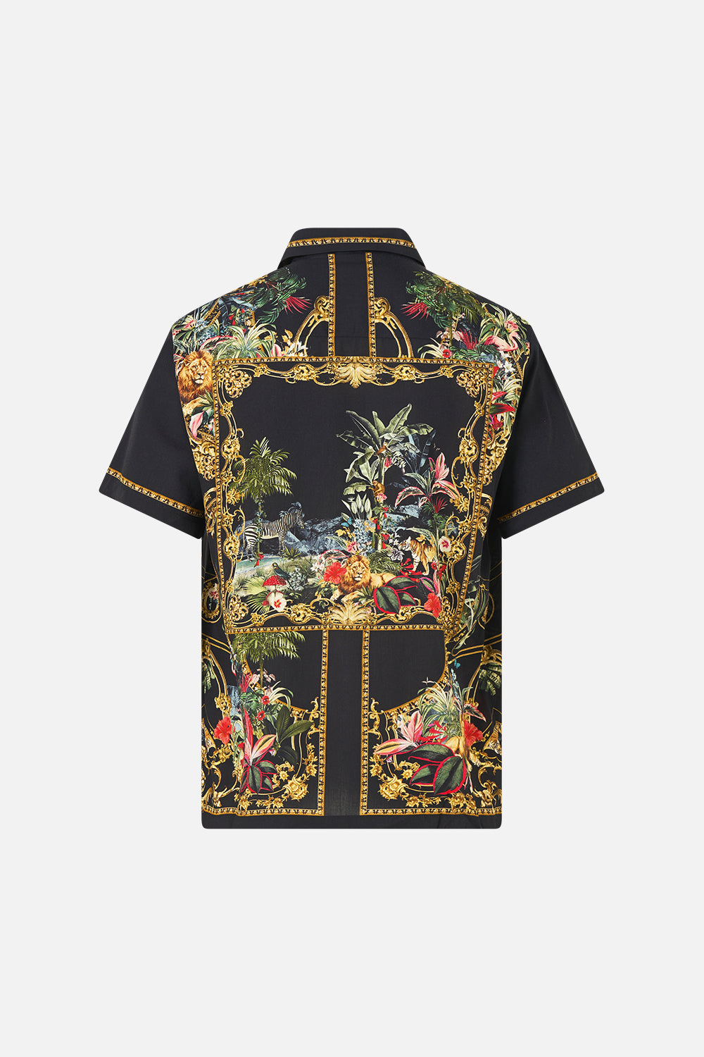 The CAMILLA SHORT SLEEVE CAMP COLLARED SHIRT PALACE ZOOLOGY