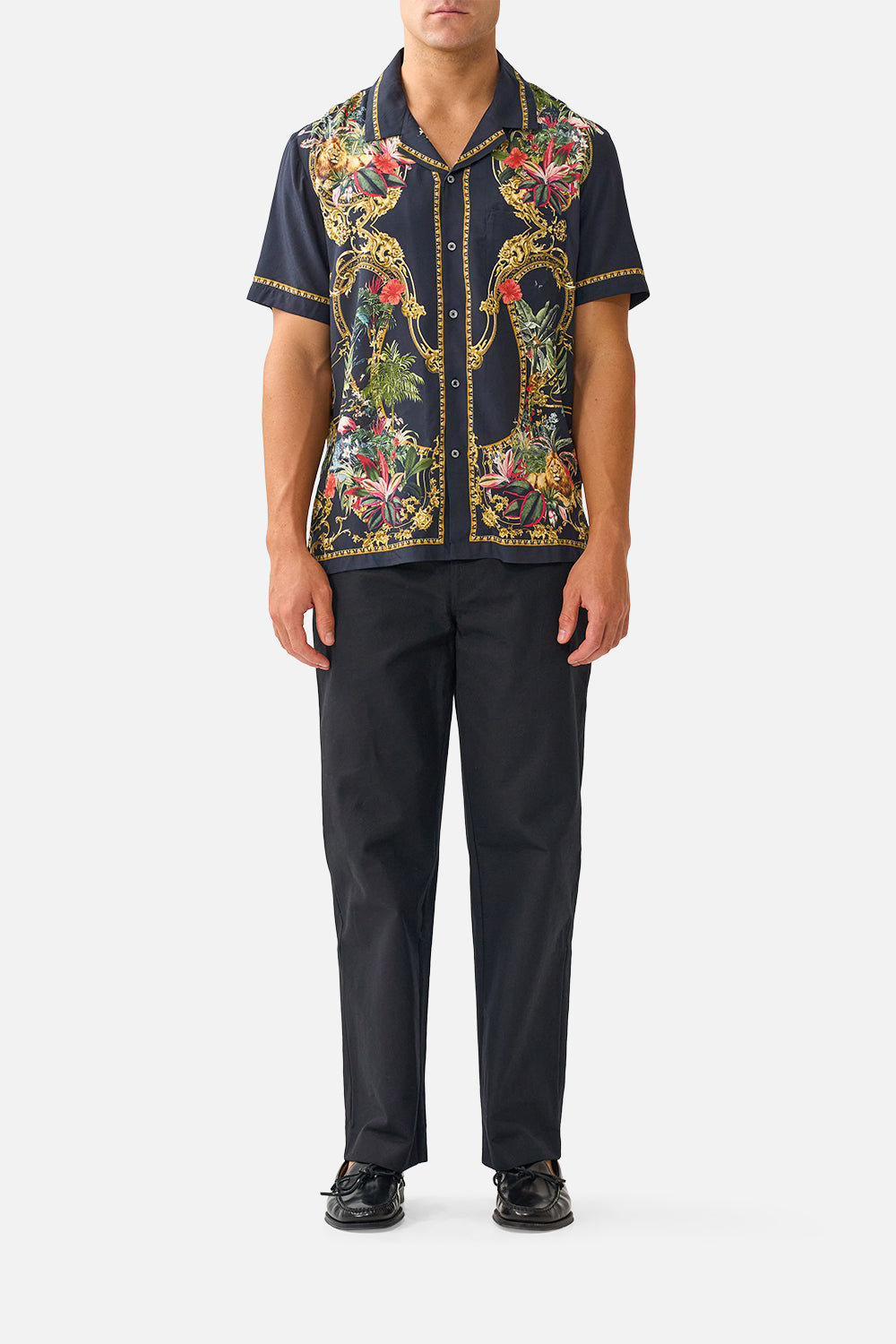 The CAMILLA SHORT SLEEVE CAMP COLLARED SHIRT PALACE ZOOLOGYPALACE ZOOLOGY