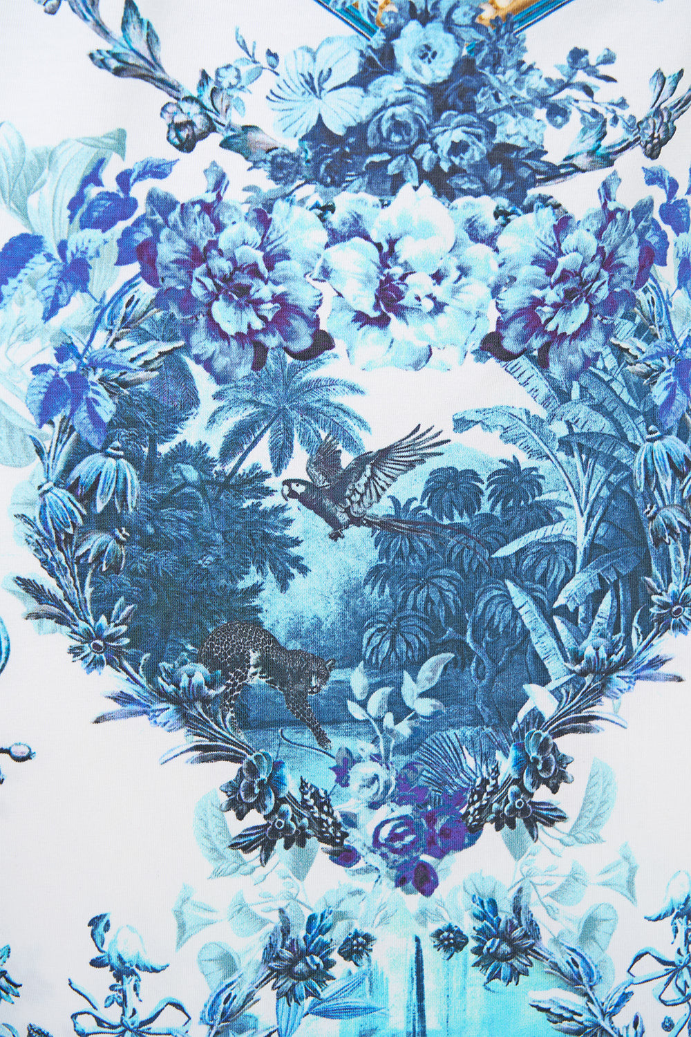 The CAMILLA Jersey Halter Dress The Porcelain Parlour in our The Porcelain Parlour print.