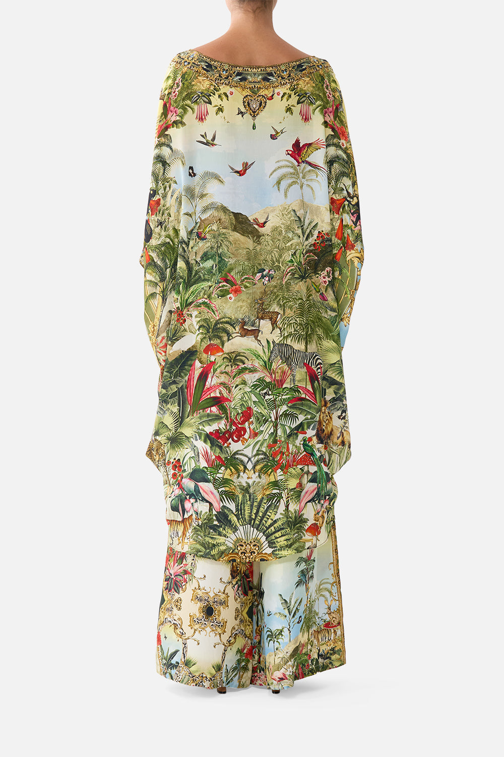 The CAMILLA Scoop Back Hem Dress Wanderlust Empire in our Wanderlust Empire print.