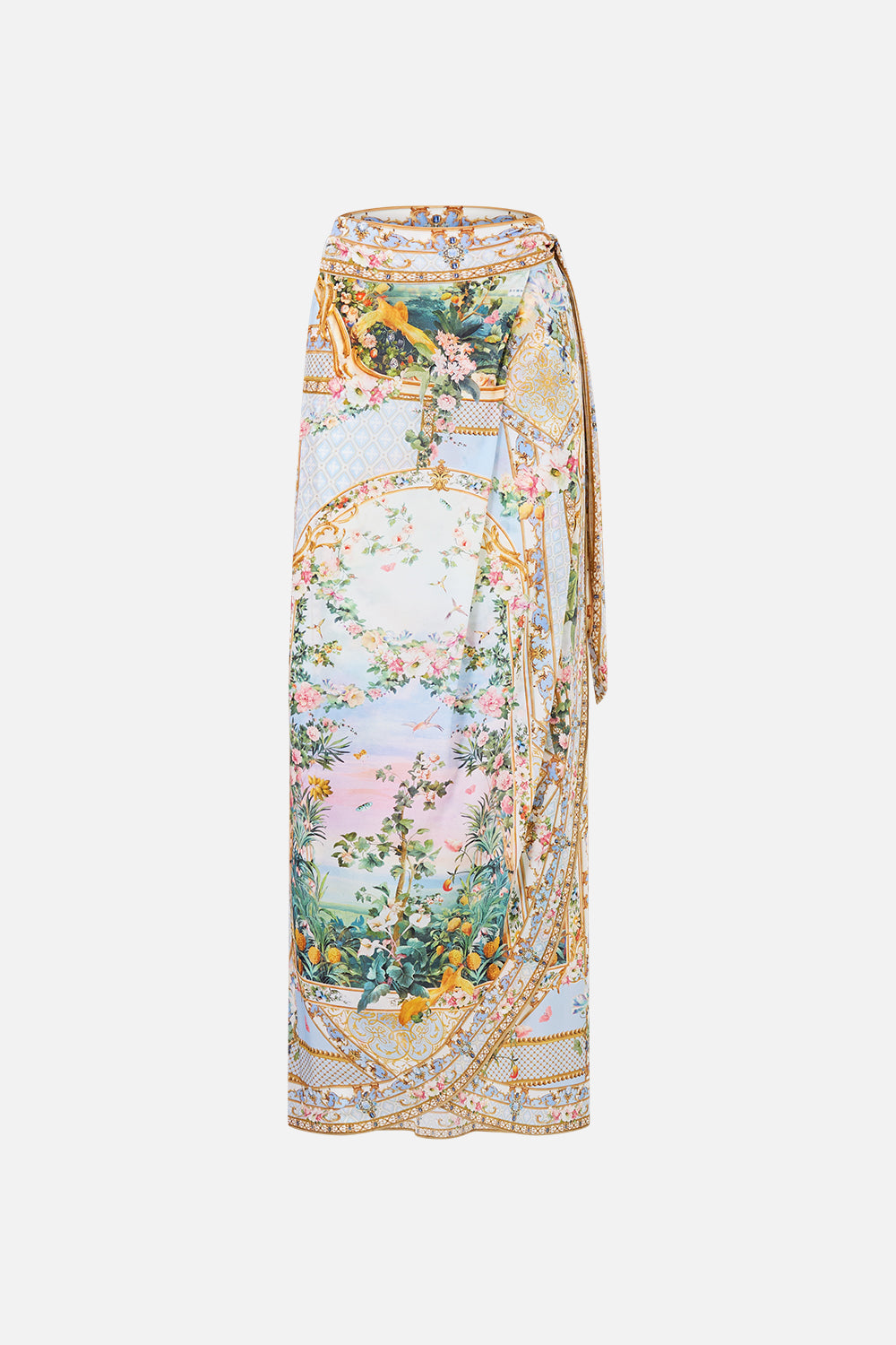 DRAPED WRAP MAXI SARONG W TIE WAIST SISI SOCIETY