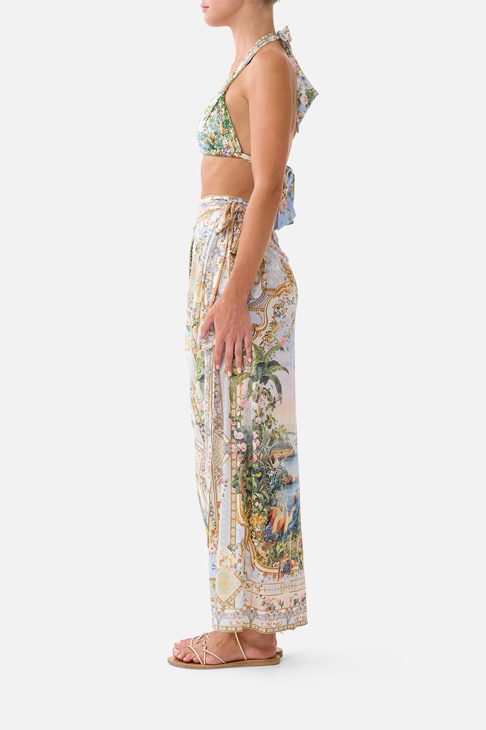 DRAPED WRAP MAXI SARONG W TIE WAIST SISI SOCIETY