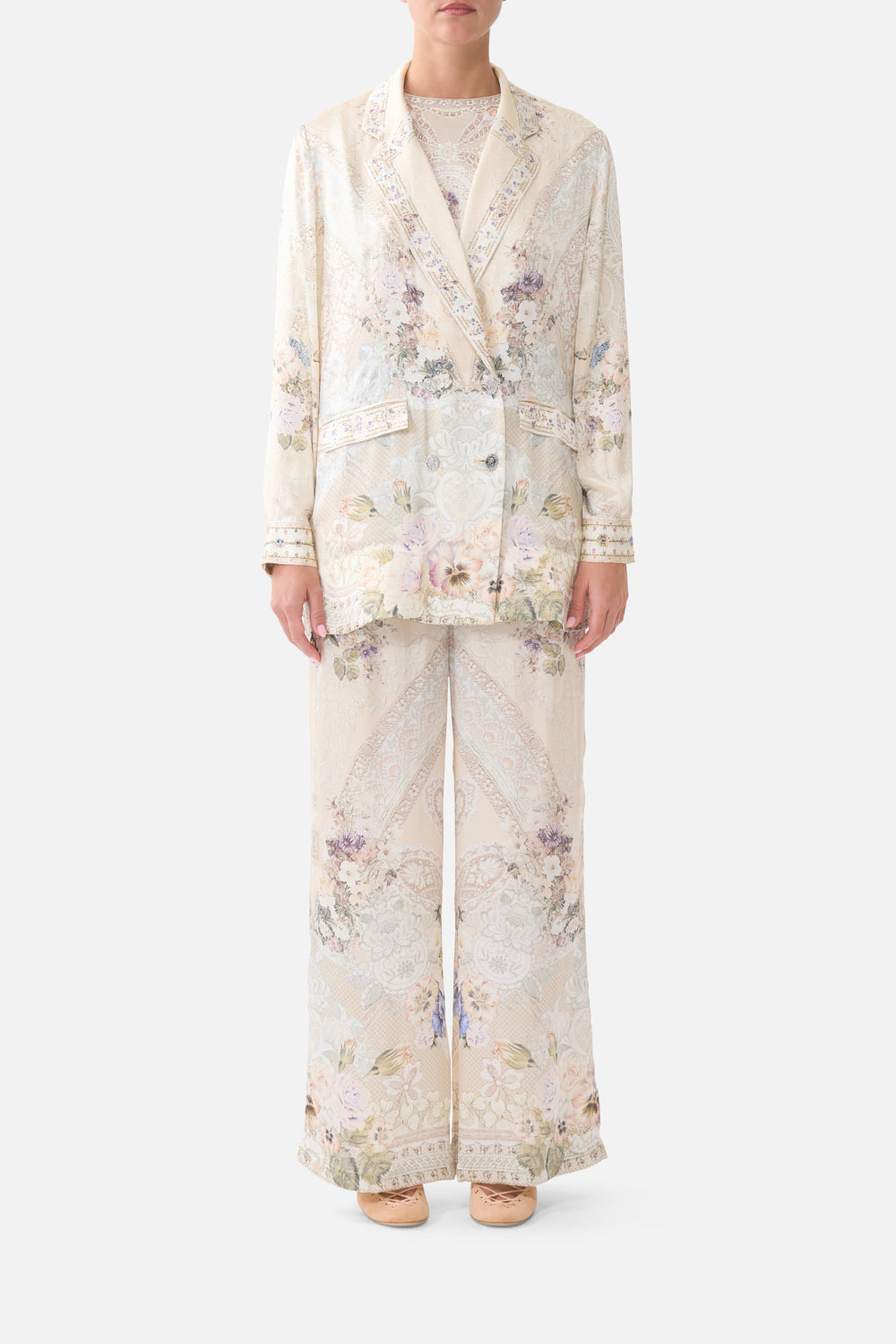 The CAMILLA RELAXED CREW NECK JUMPER FIESTA, SIESTA, REPEAT in our  print.