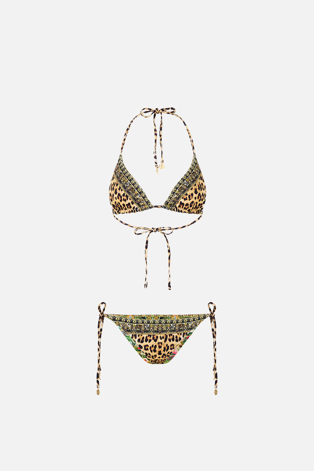 The CAMILLA Soft Reversible Tri Tie Bikini Set Wanderlust Empire in our Wanderlust Empire print.