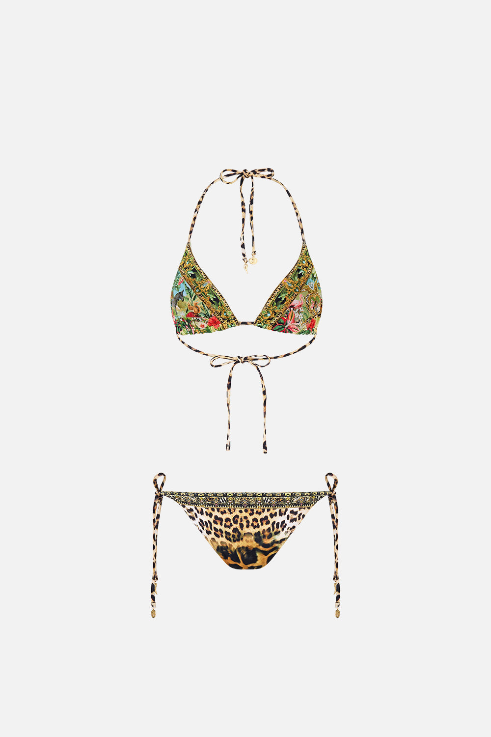 The CAMILLA Soft Reversible Tri Tie Bikini Set Wanderlust Empire in our Wanderlust Empire print.