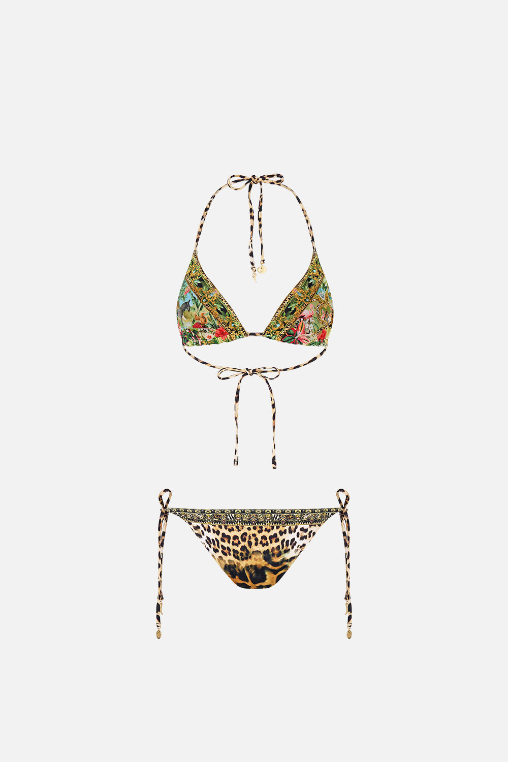 The CAMILLA Soft Reversible Tri Tie Bikini Set in our Wanderlust Empire print.