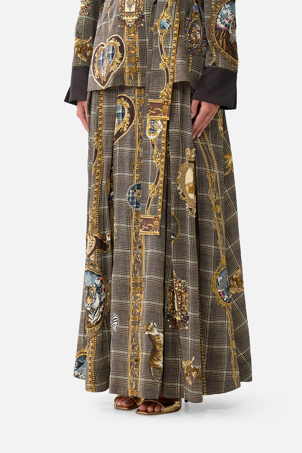 The CAMILLA CORSET WAIST MAXI SKIRT ANIMALS IN THE PALACE