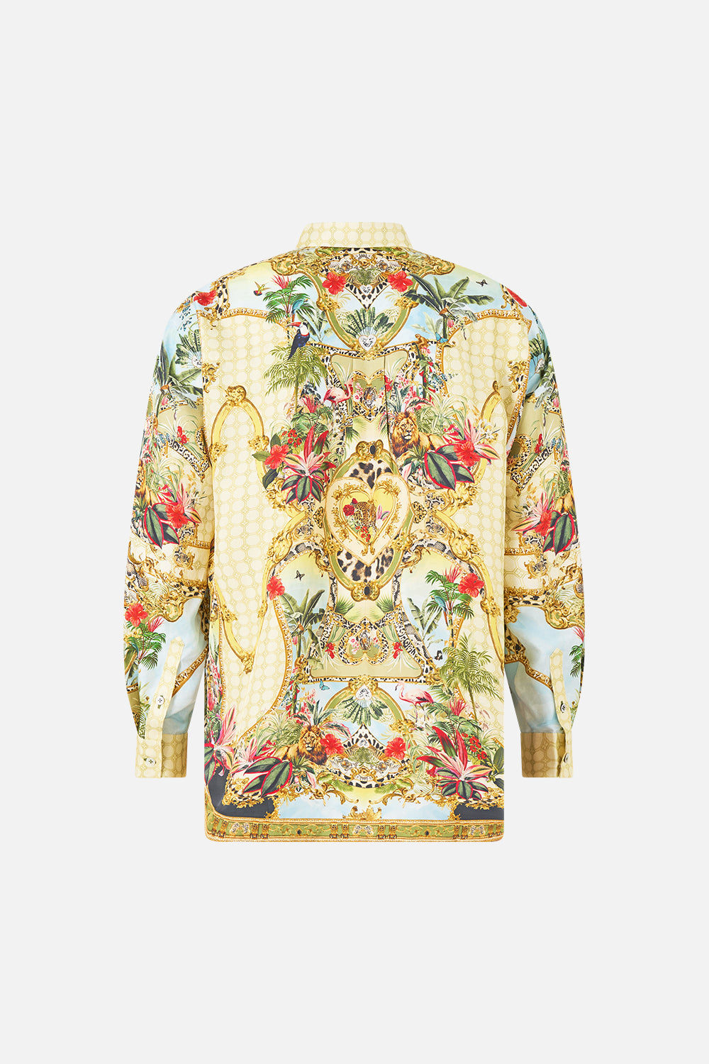 The CAMILLA Long Sleeve Oversized Shirt Wanderlust Empire in our Wanderlust Empire print.