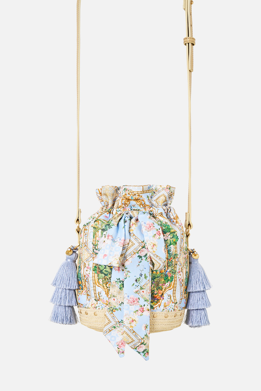 SAC SEAU À CORDONS AVEC POMPONS SISI SOCIETY