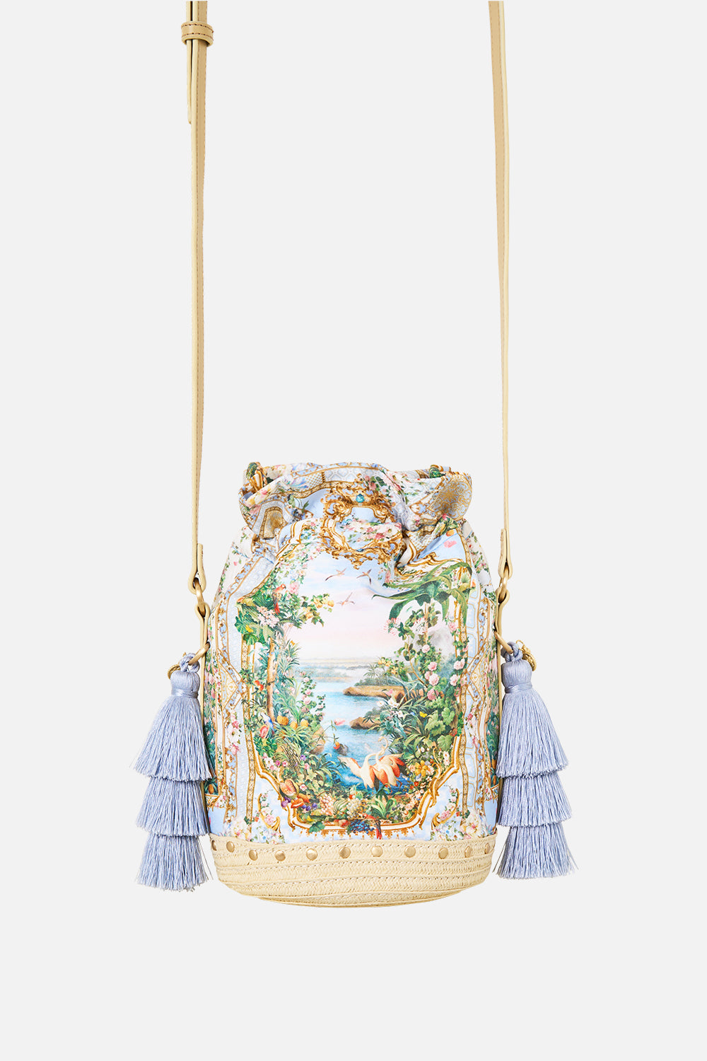 SAC SEAU À CORDONS AVEC POMPONS SISI SOCIETY