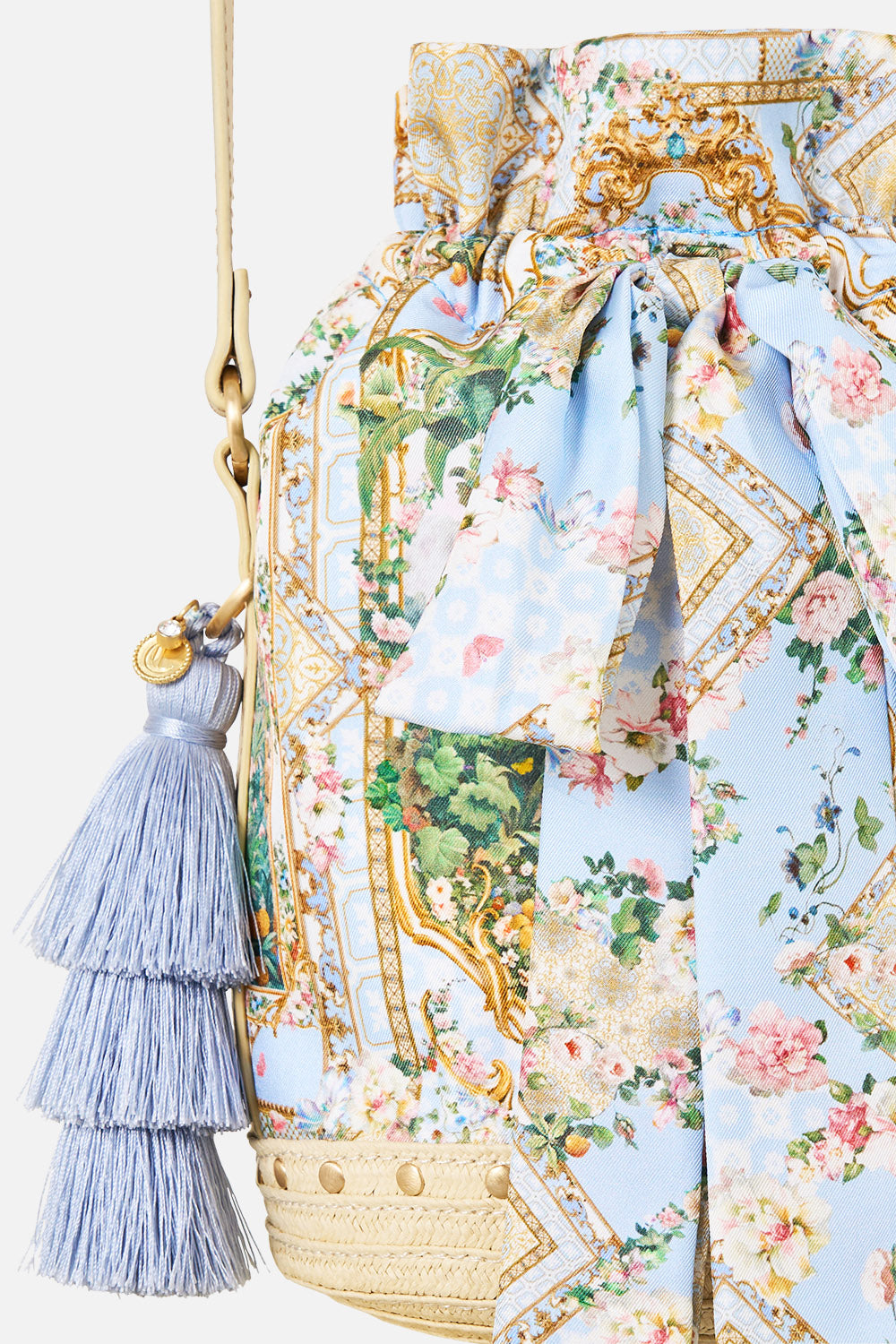 SAC SEAU À CORDONS AVEC POMPONS SISI SOCIETY