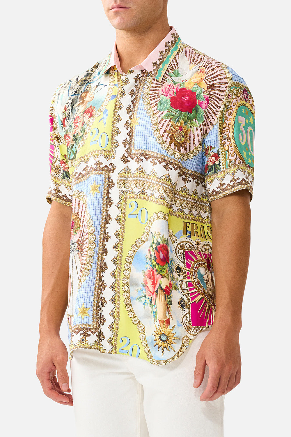 SHORT SLEEVE OVERSIZED SHIRT PAINTED PRAYERS
