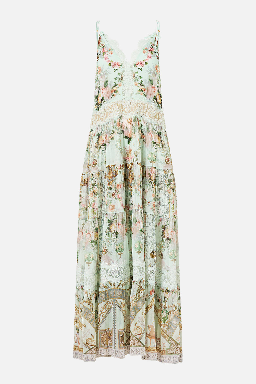 The CAMILLA TRAPEZE TIERED DRESS WITH LINING WILDFLOWER WUNDERLAND
