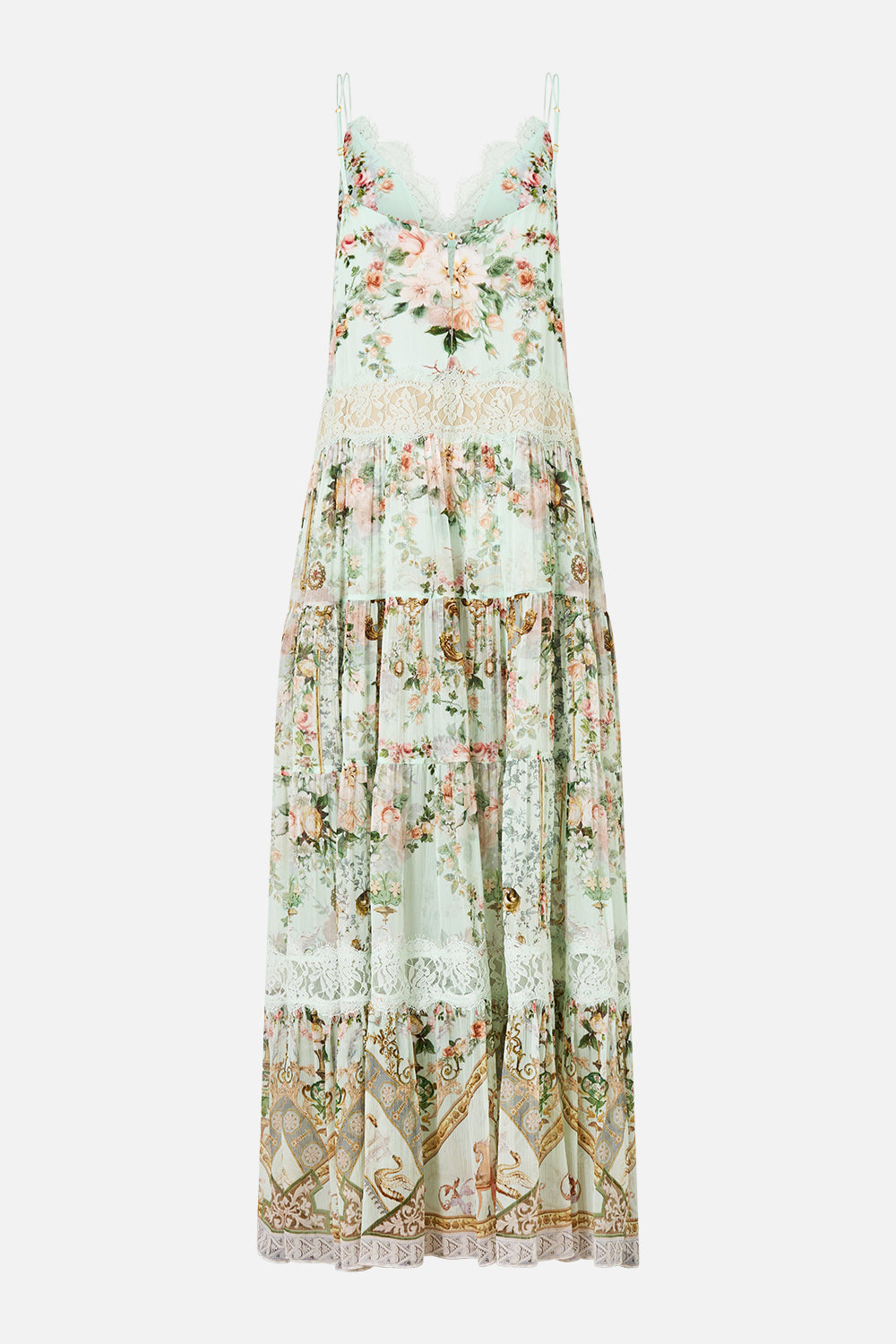 The CAMILLA TRAPEZE TIERED DRESS WITH LINING WILDFLOWER WUNDERLAND