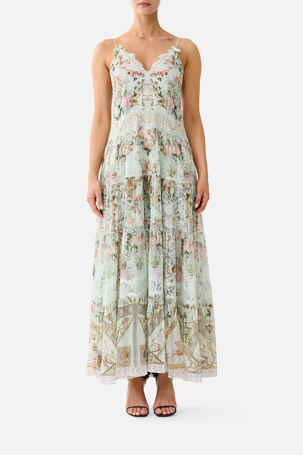 The CAMILLA TRAPEZE TIERED DRESS WITH LINING WILDFLOWER WUNDERLANDWILDFLOWER WUNDERLAND