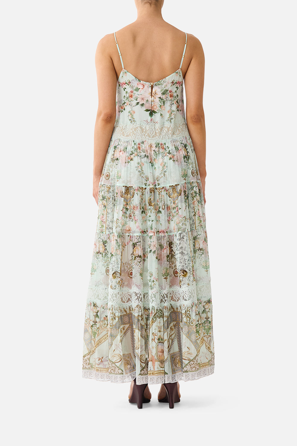 The CAMILLA TRAPEZE TIERED DRESS WITH LINING WILDFLOWER WUNDERLAND