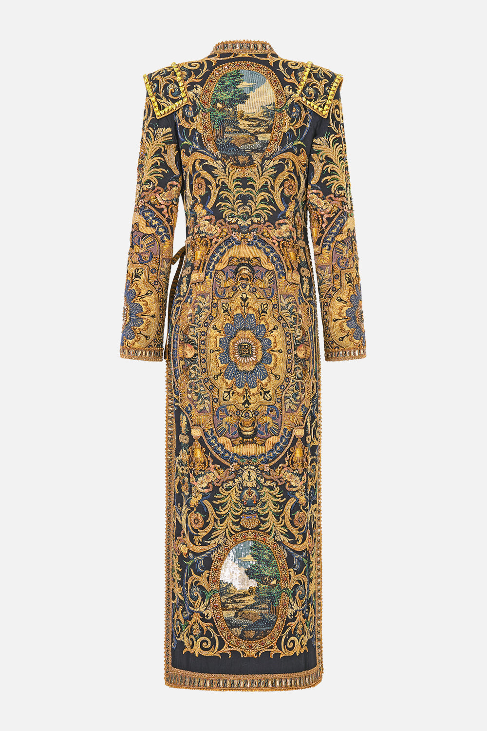The CAMILLA CORSET DRESS WITH LONG FLARED SKIRT MUSEUM MEMOIRS in our  print.