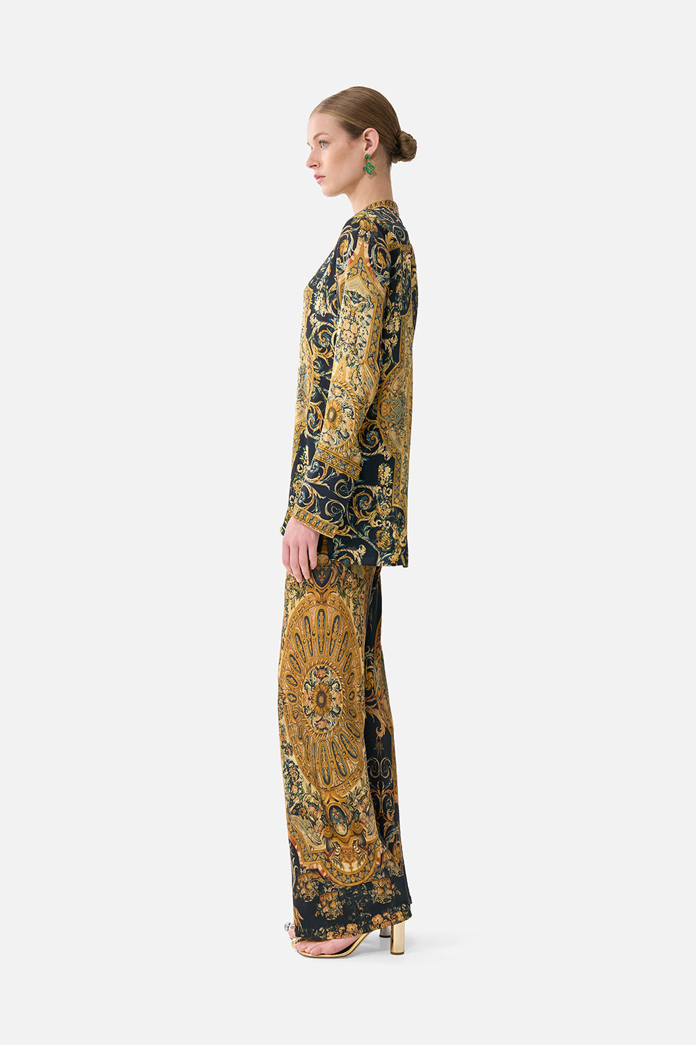 The CAMILLA DROP SHOULDER PLAYSUIT DIAL UP THE TILES in our  print.