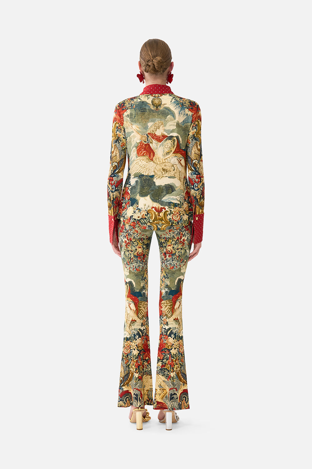 The CAMILLA JERSEY TURTLENECK MIDSUMMER MASTERPIECE in our MIDSUMMER MASTERPIECE print.
