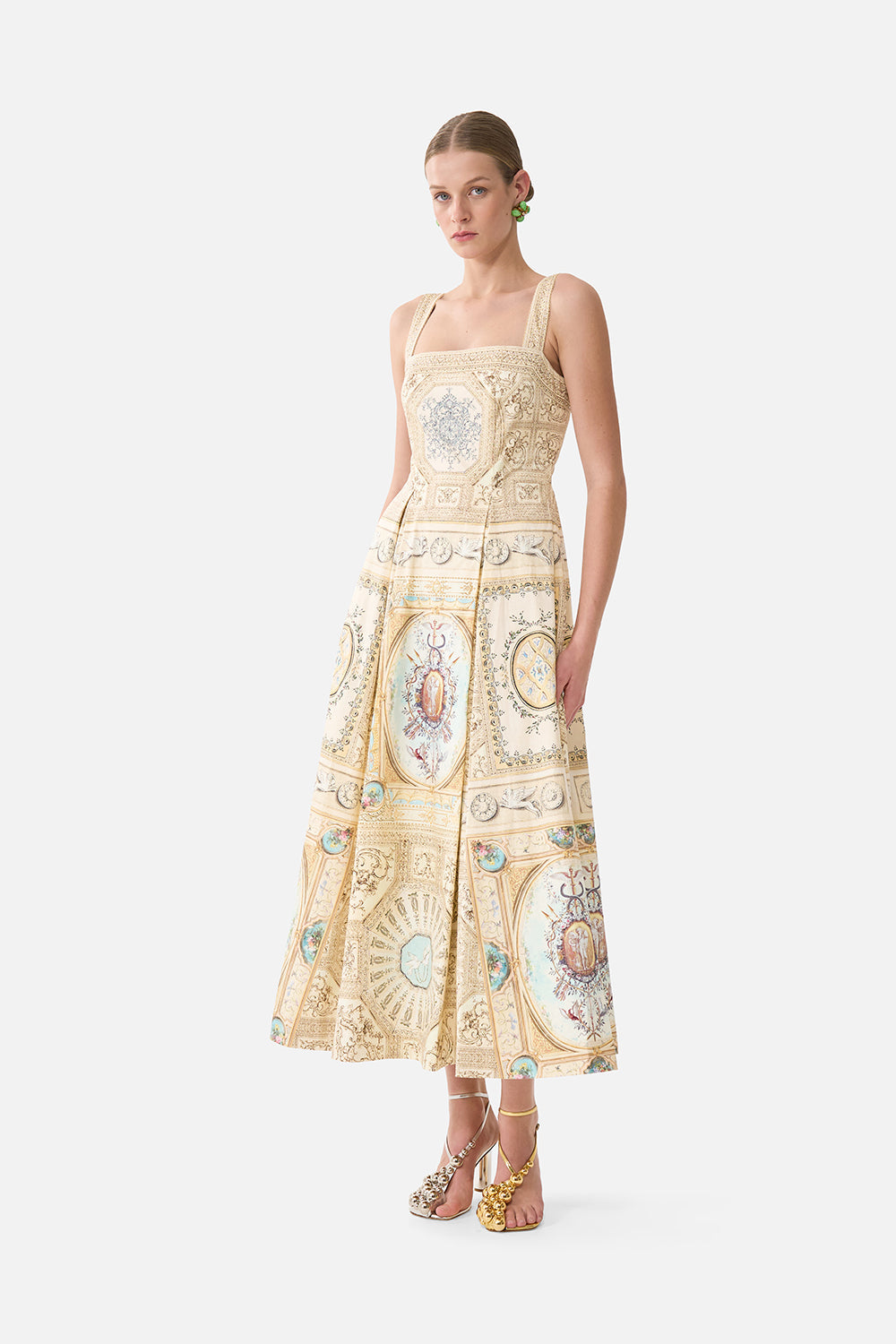 The CAMILLA T SHAPE LONG KAFTAN ART FOR THE EMPRESS in our  print.