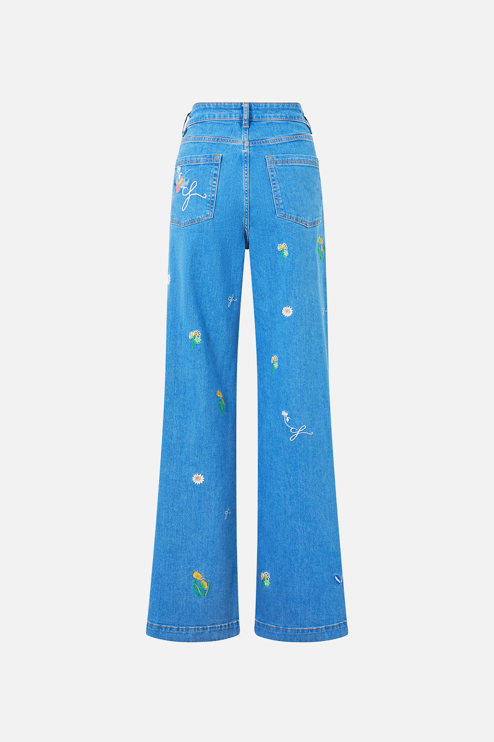 The CAMILLA Jenna High Waisted Flare Denim in our Denim print.