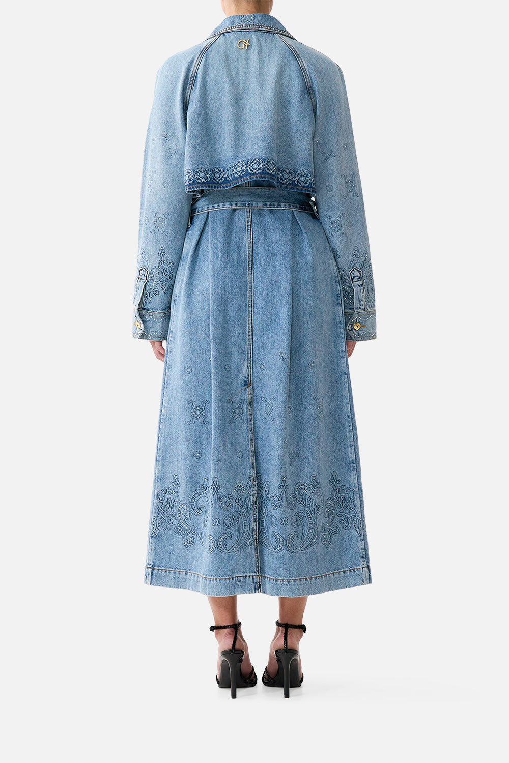 TUCKED SHOULDER COAT DENIM
