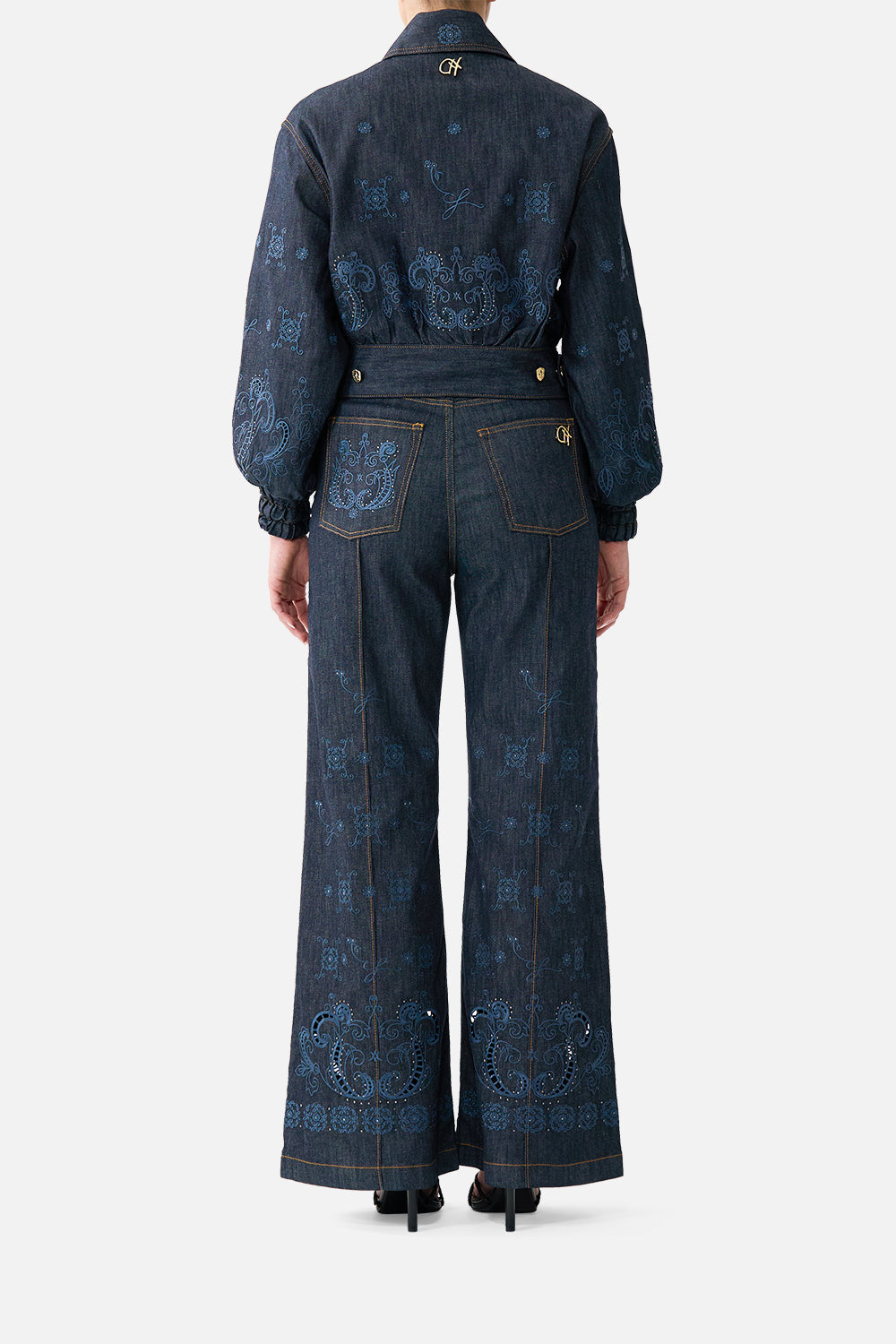 The CAMILLA BOMBER JACKET WITH POCKET DETAILS DENIM