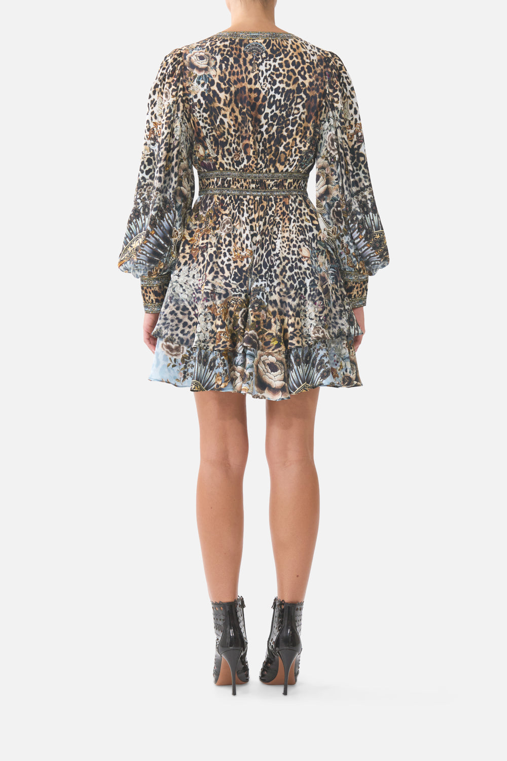 The CAMILLA WIDE LEG TROUSER WITH FRONT POCKETS PAINTED PRAYERS in our  print.