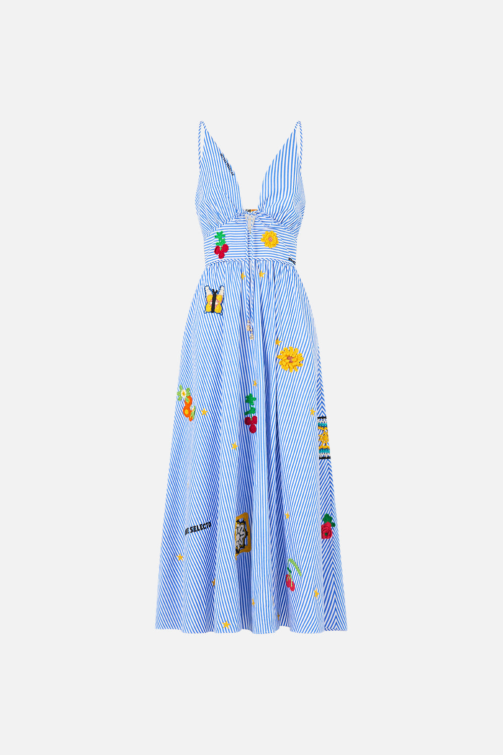 The CAMILLA STRAPPY DRESS WITH TWIST FRONT PALACE ZOOLOGY in our  print.