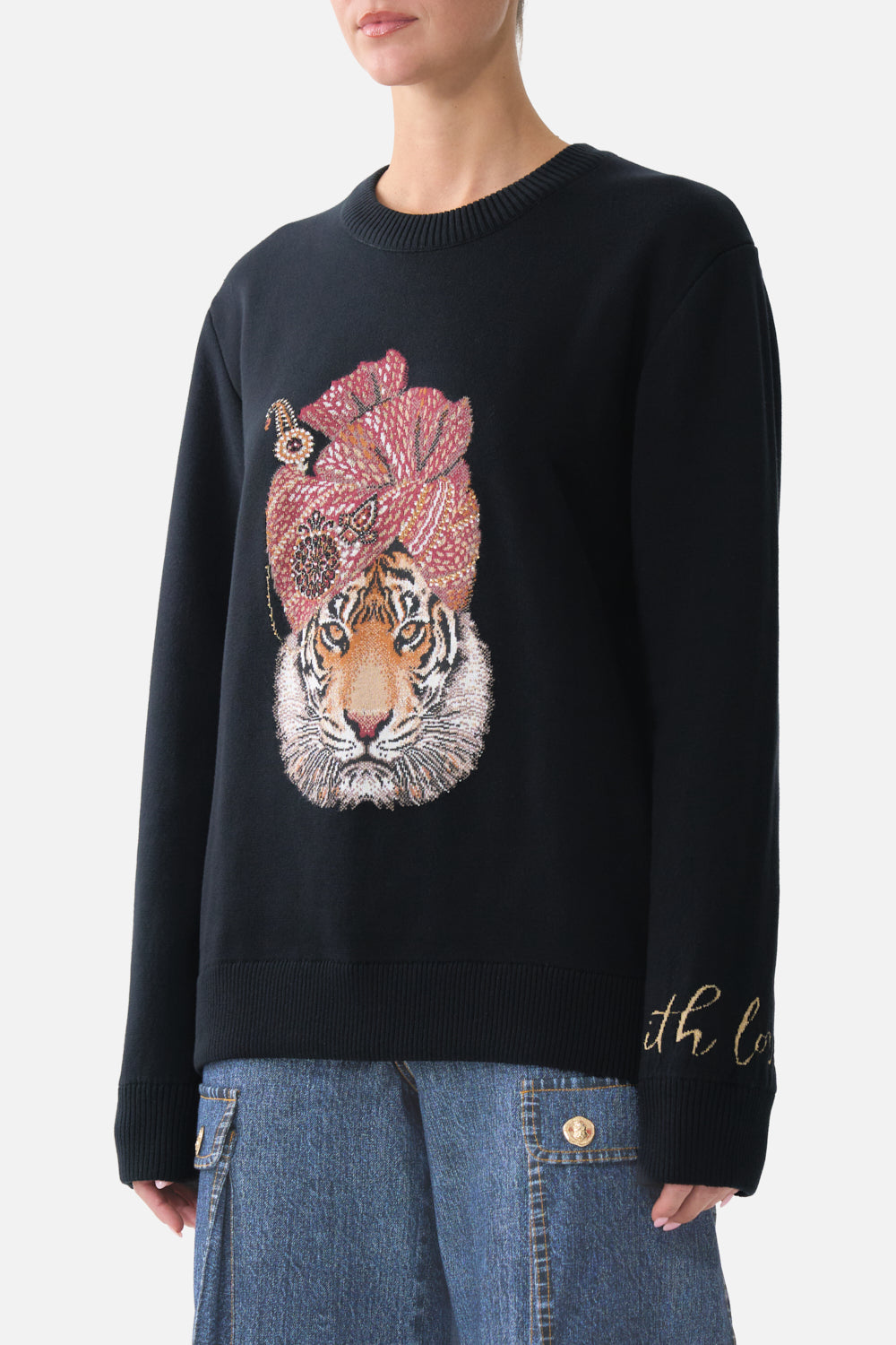 The CAMILLA SHORT SLEEVE CAMP COLLARED SHIRT CLOAKED IN BAROQUE in our  print.