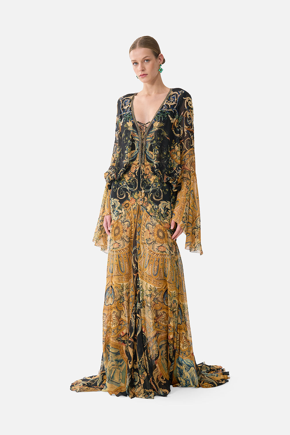 The CAMILLA LOUNGE PANT CHINOISERIE CHILD in our  print.