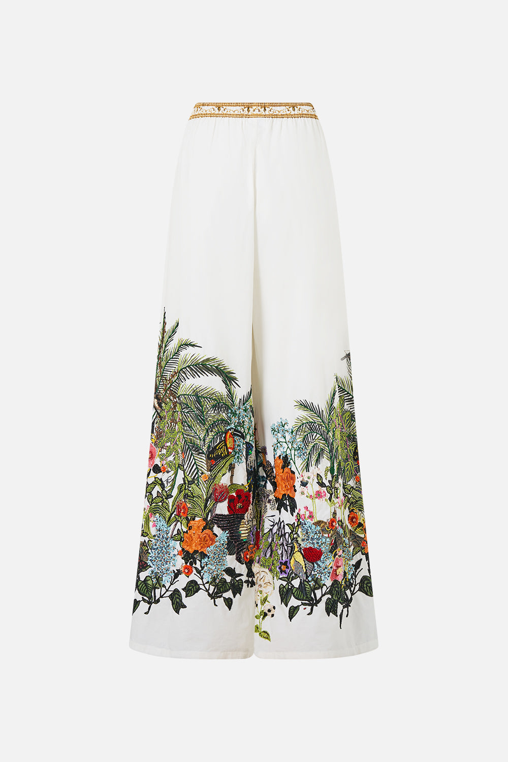 The CAMILLA Wide Leg Trouser With Front Pockets Wanderlust Empire in our Wanderlust Empire print.