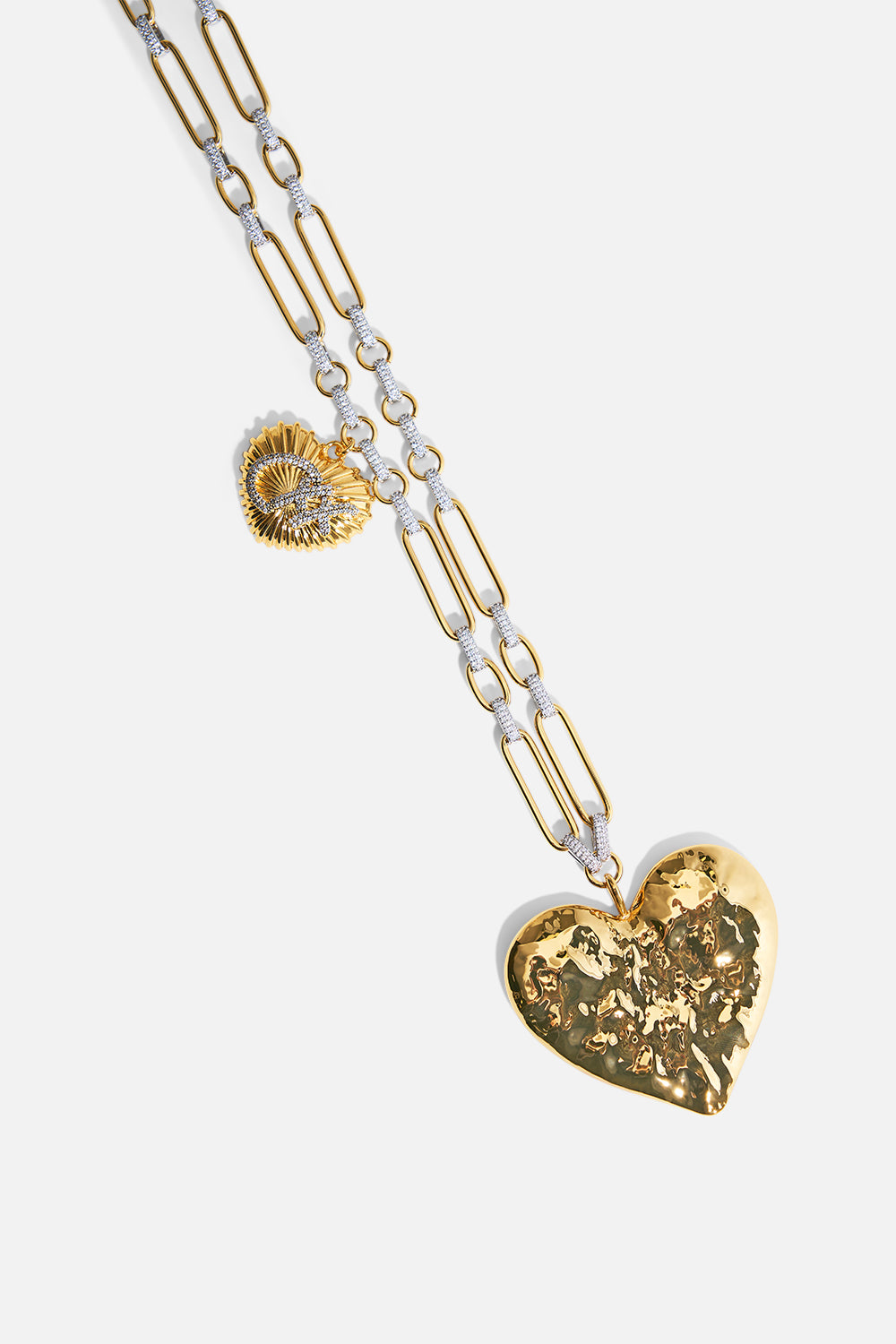 The CAMILLA the heart string quintet pendant necklace in Gold.