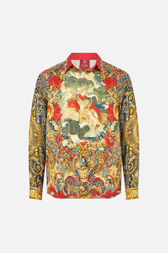 The CAMILLA Long Sleeve Hidden Placket Shirt in our Meet Me At The Met print.