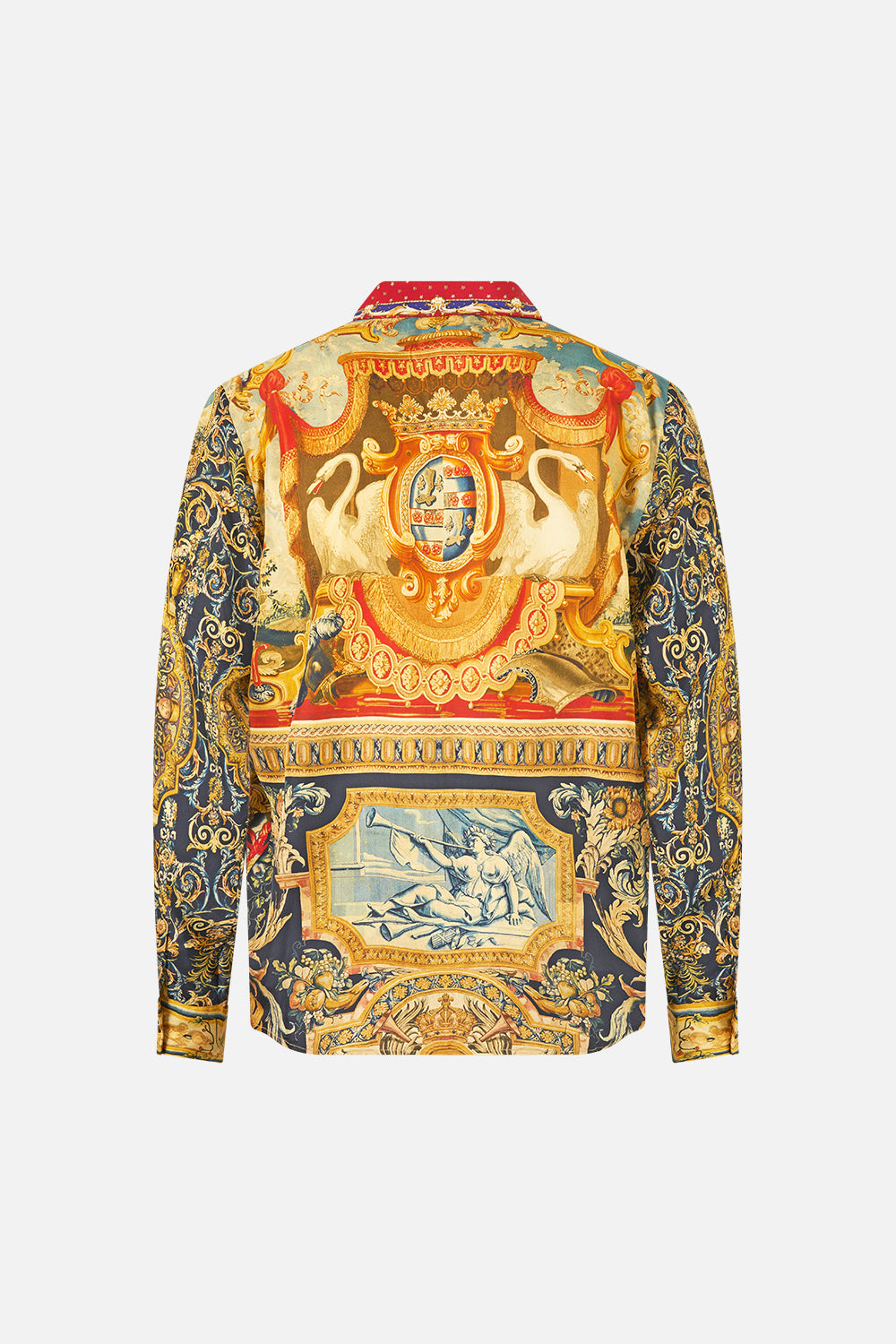 The CAMILLA RAGLAN SLEEVE FLARED KAFTAN THE PORCELAIN PARLOUR in our  print.