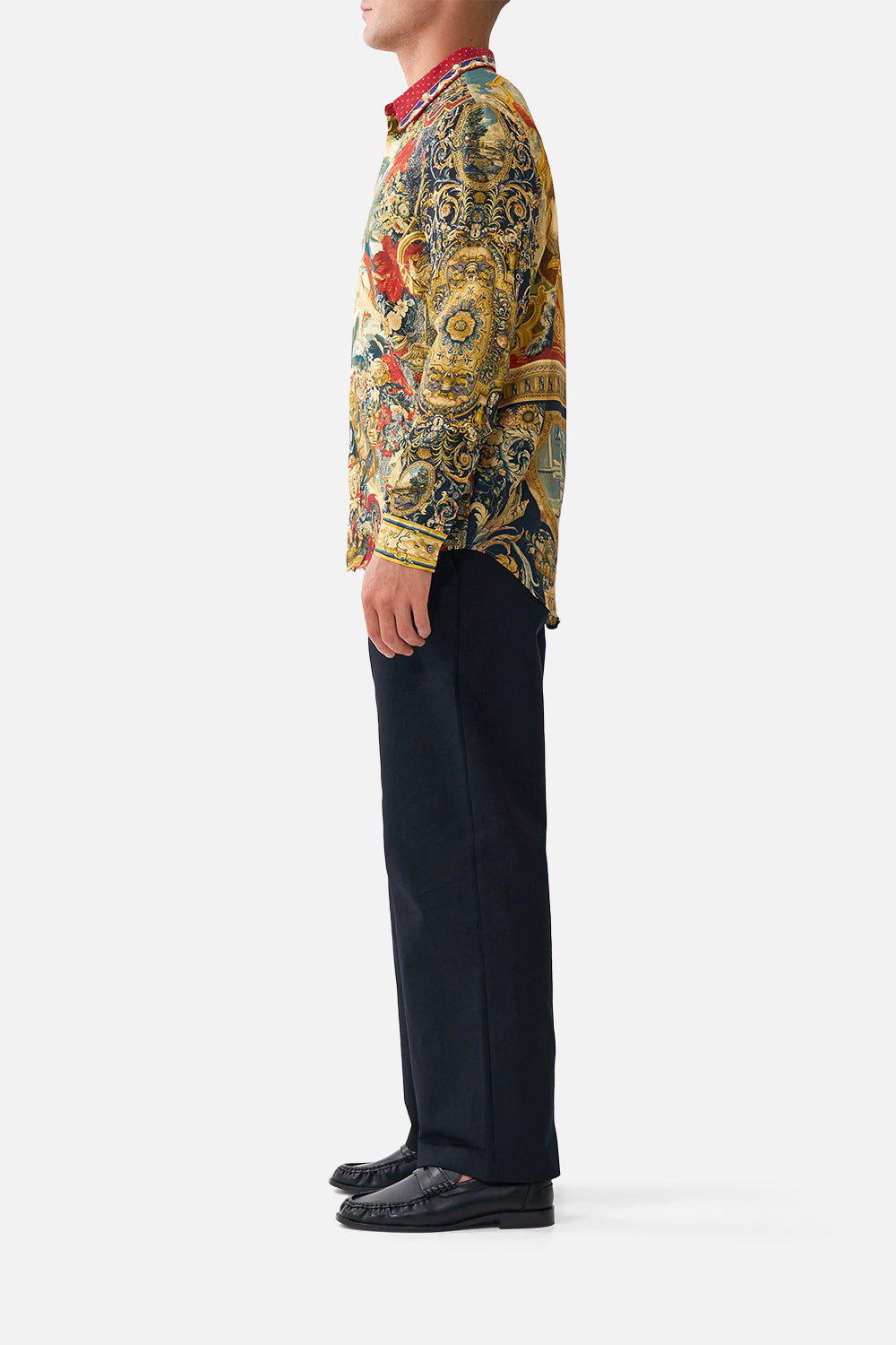 LONG SLEEVE HIDDEN PLACKET SHIRT MEET ME AT THE MET