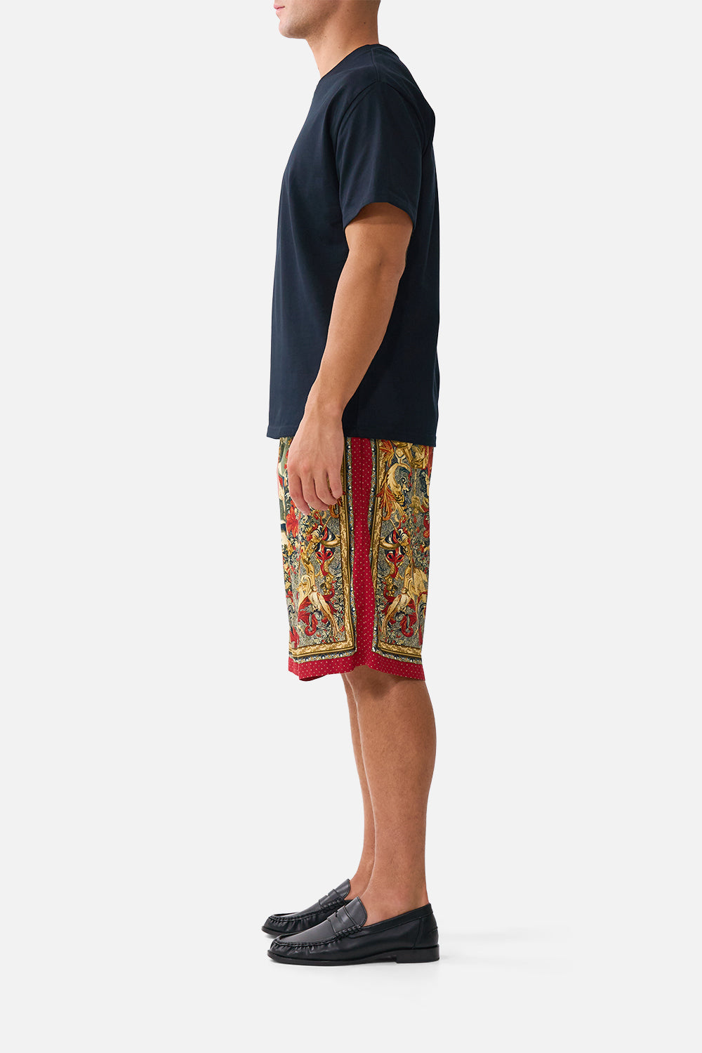 The CAMILLA BUTTON FRONT FRILL DRESS MIDSUMMER MASTERPIECE in our  print.