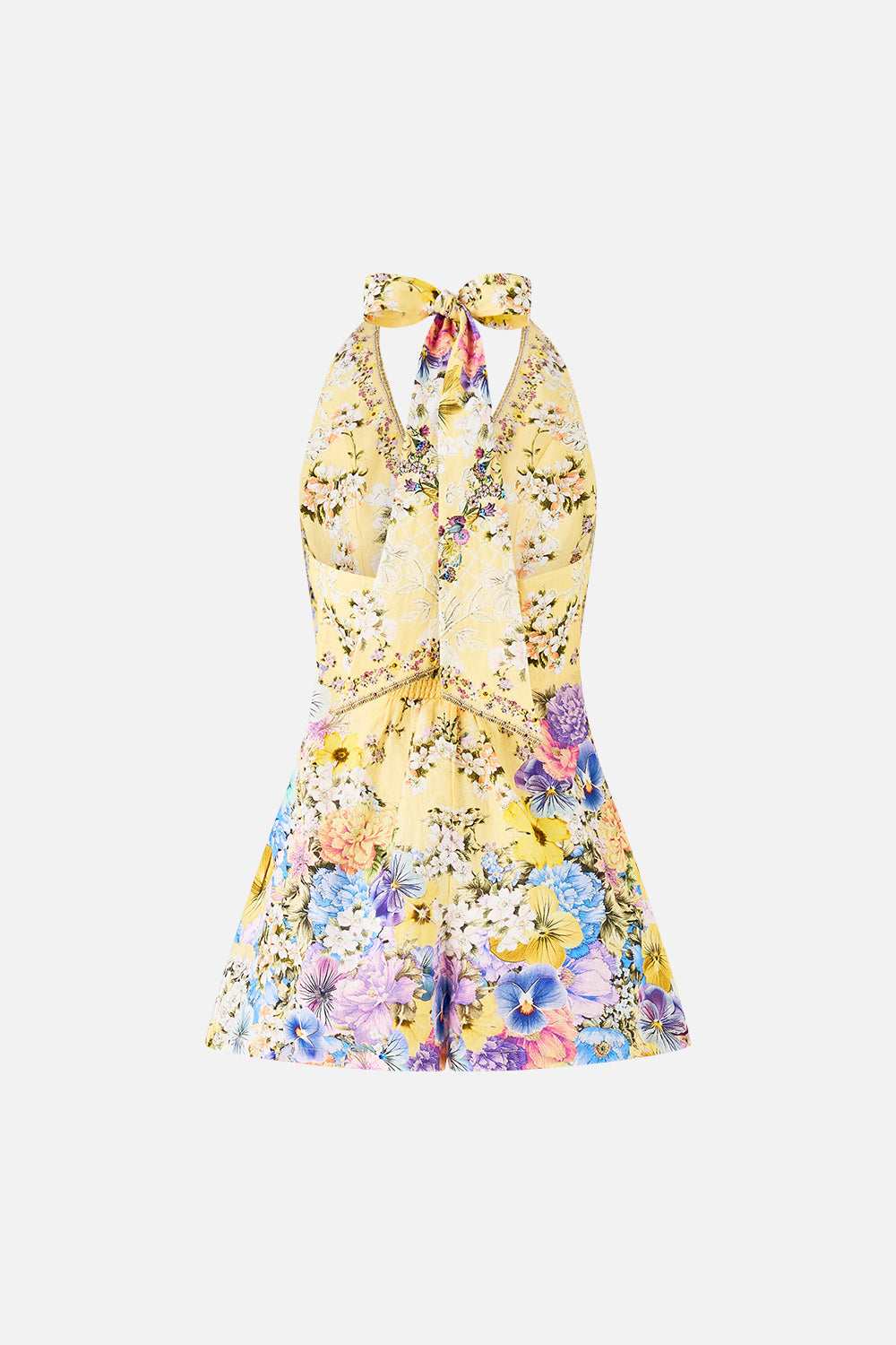 The CAMILLA JERSEY TURTLENECK ADORNED IN ARANJUEZ in our  print.