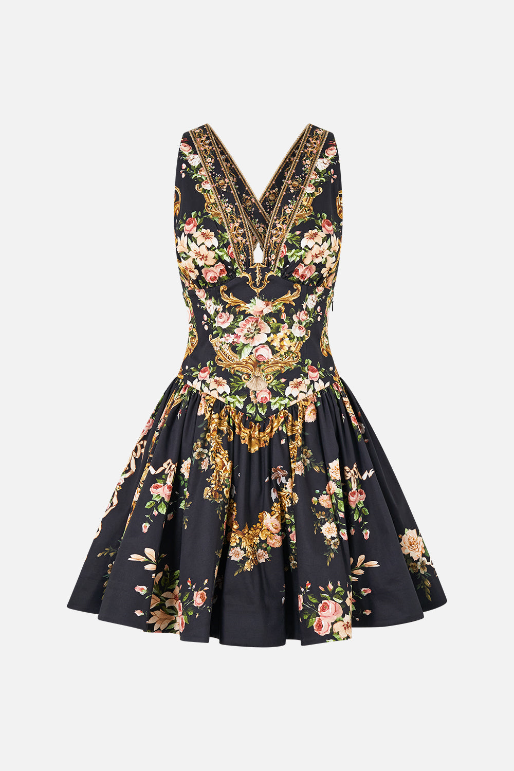 CORSET WAIST MINI DRESS VERSAILLES OR DIE