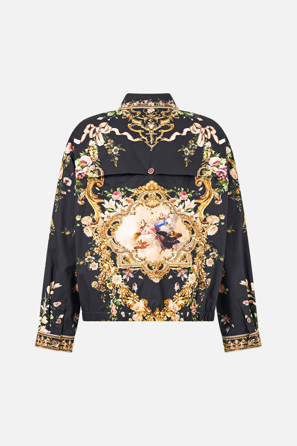 COLLARED JACKET WITH BACK BUTTON DETAIL VERSAILLES OR DIE