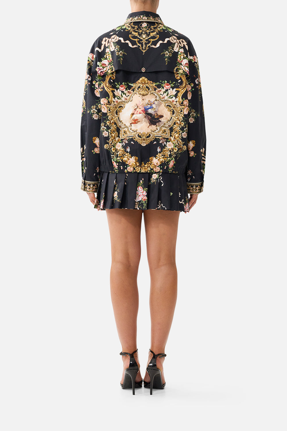 COLLARED JACKET WITH BACK BUTTON DETAIL VERSAILLES OR DIE