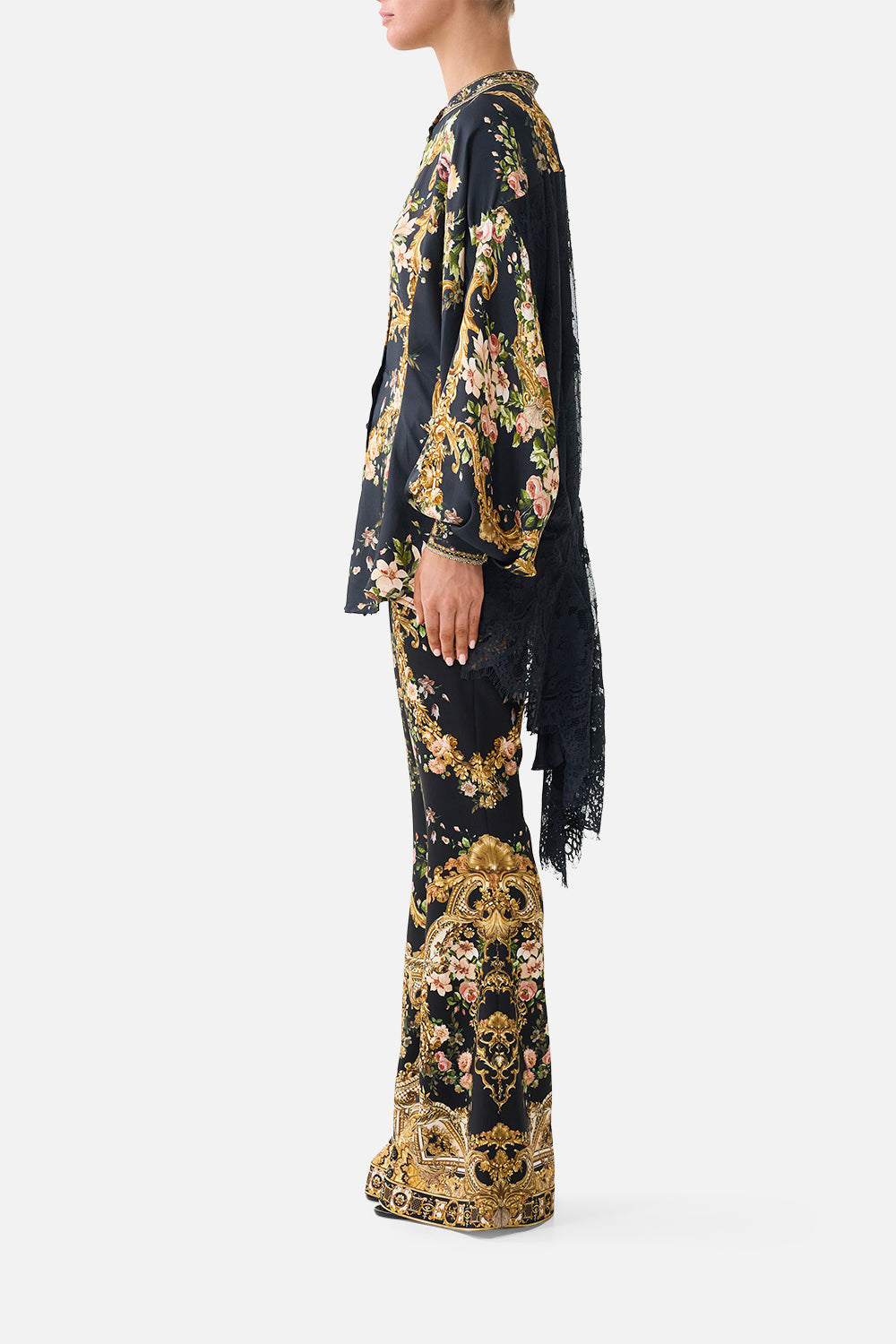 CORSET HIGH WAISTED FLARE TROUSER VERSAILLES OR DIE