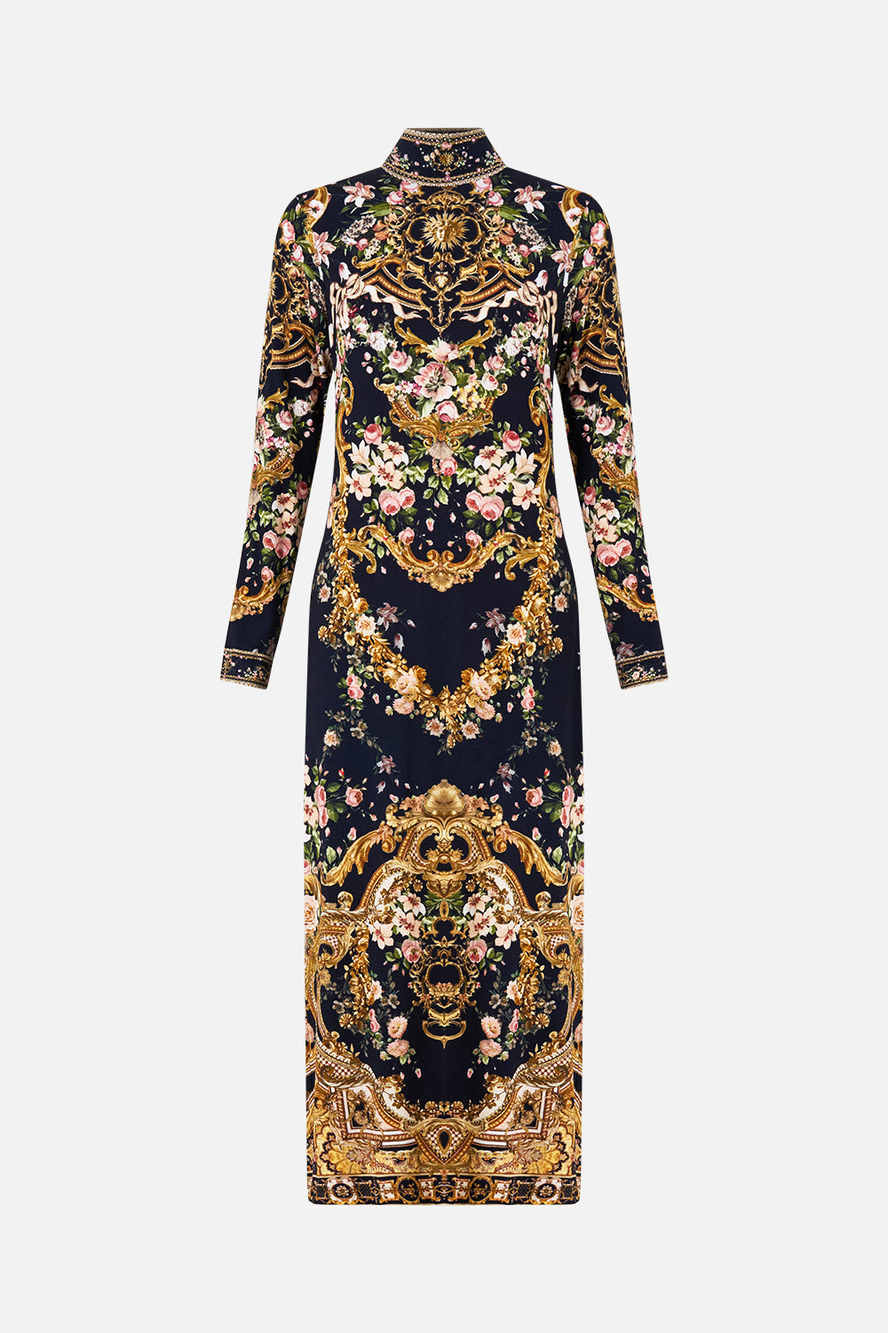 TURTLE NECK JERSEY DRESS VERSAILLES OR DIE