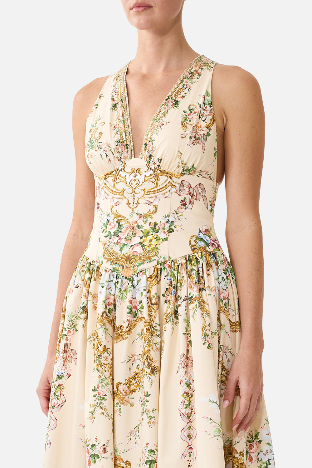 CORSET WAIST MIDI DRESS A CERTAIN JE NE SAIS QUOI