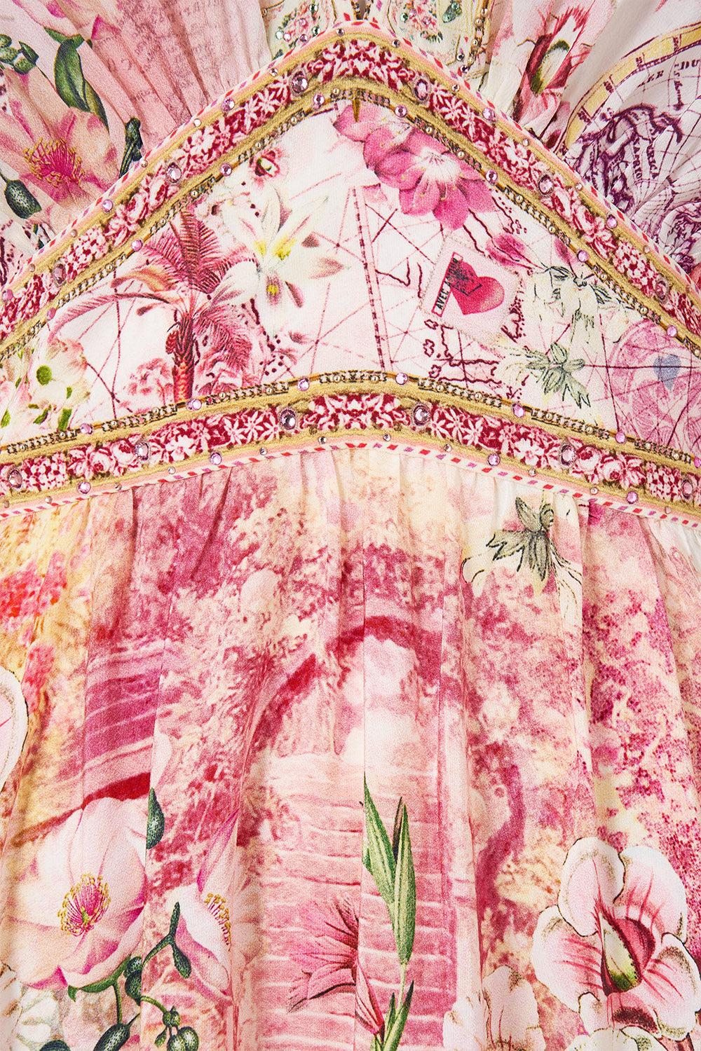 WAISTED DRESS WITH HEM RUFFLE JOURNAL DE VOYAGE