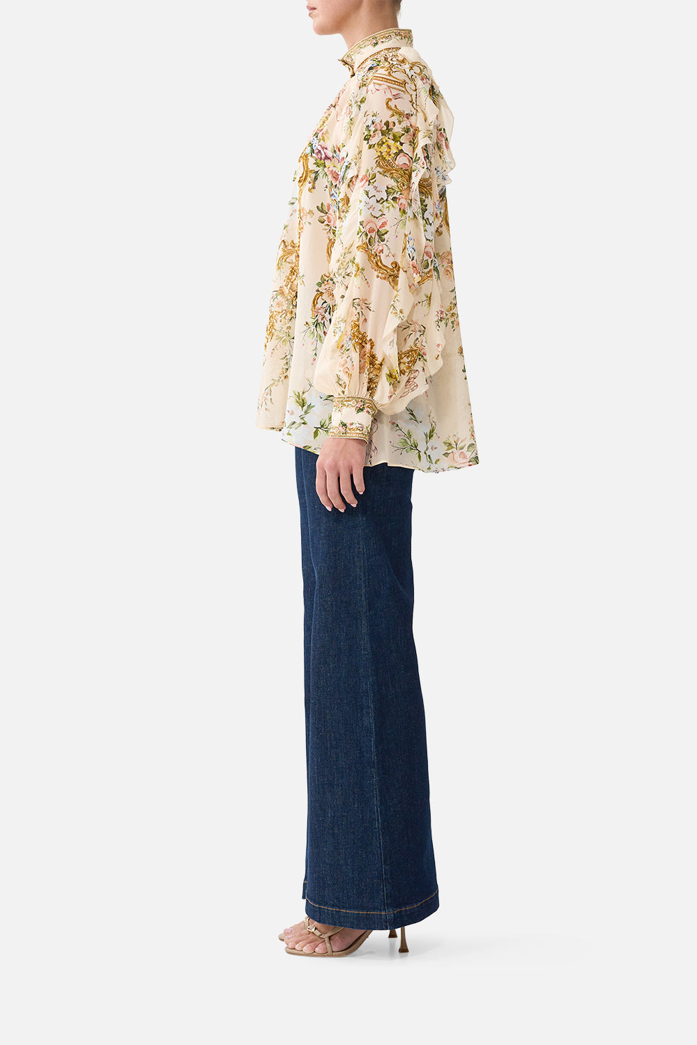 RELAXED BLOUSE WITH FRILL SLEEVE DETAIL A CERTAIN JE NE SAIS QUOI